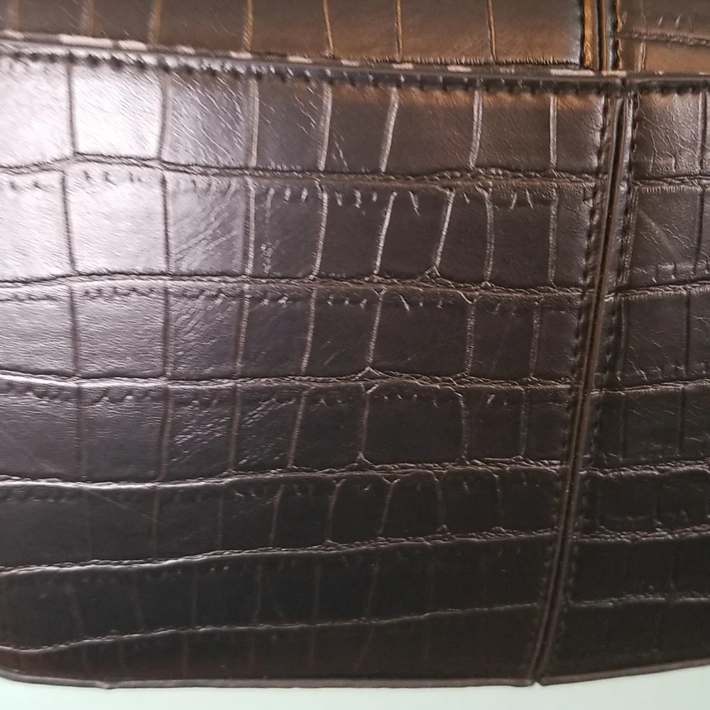 NWT London Fog Astor Shoulder Bag Faux Croc - Picture 6 of 9